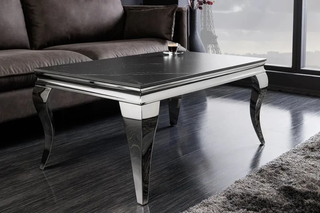 Masuta MODERN BAROCK 100cm crom/ negru A-44368 VC