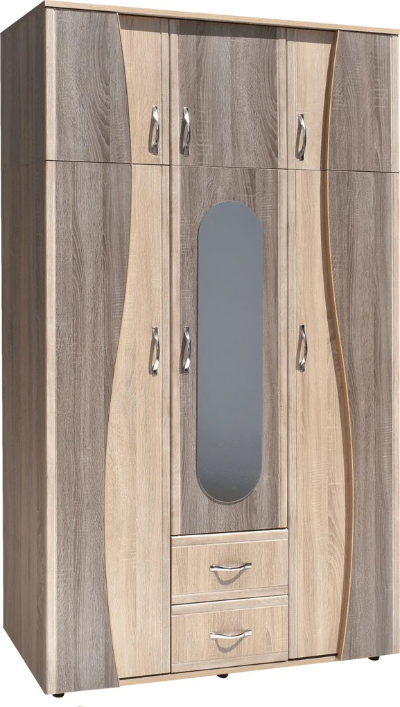 Sifonier 3 usi S, 120 cm Sonoma/Trufe