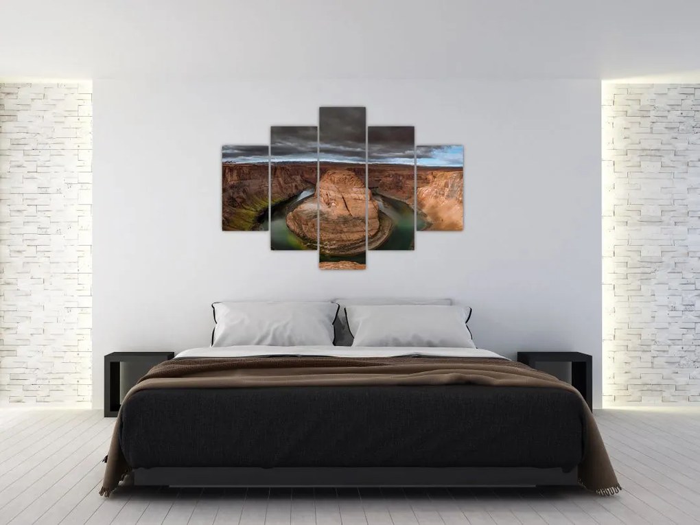Tablou cu lac în stânci (150x105 cm)