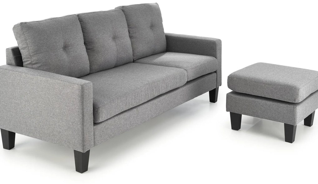 Canapea cu taburete Gerdon (gri). Promo -6%. 1092527