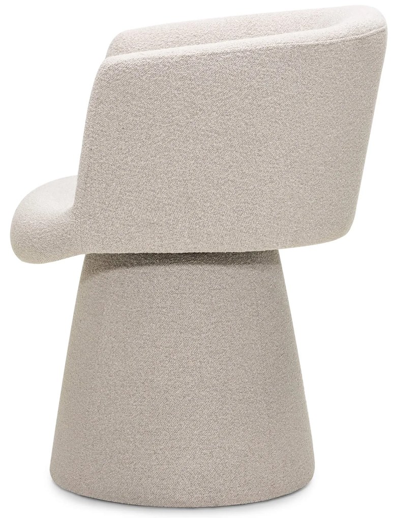 Fotoliu design rotativ YATO, crem