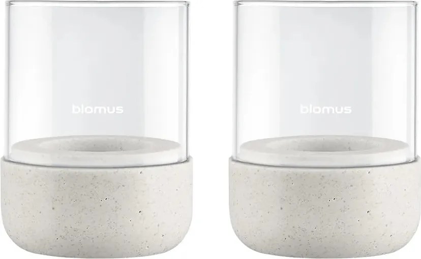 Sfeșnice pentru lumânări pastilă 2 buc. din sticlă Calma – Blomus