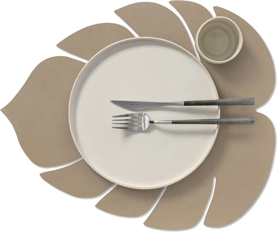 Suport pentru farfurii din piele ecologică 35x42 cm Monstera Leaf Nupo – LIND DNA