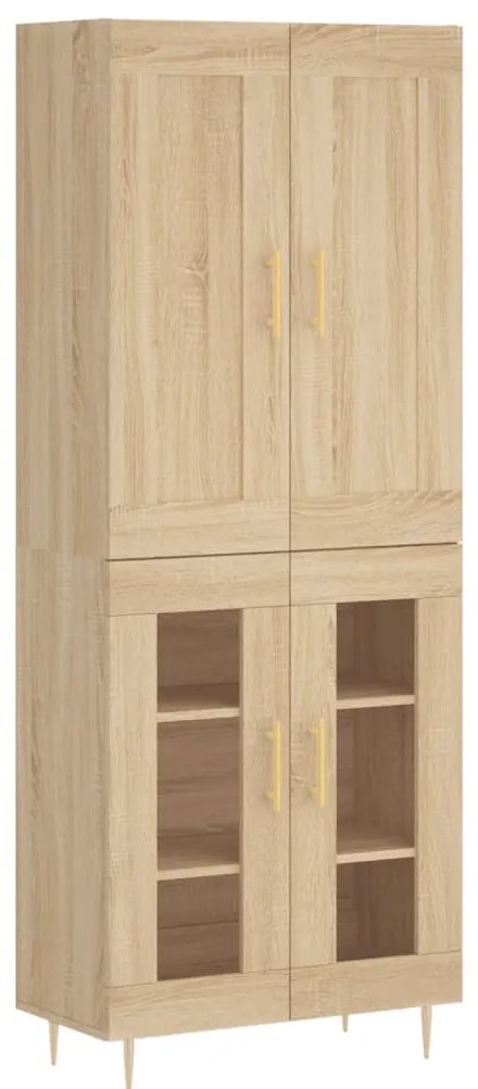 3199612 vidaXL Dulap înalt, stejar sonoma, 69,5x34x180 cm, lemn compozit