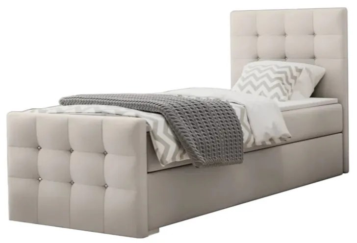 Expedo Pat tapitat boxspring MARTYN, 90x200, cosmic 10, dreapta