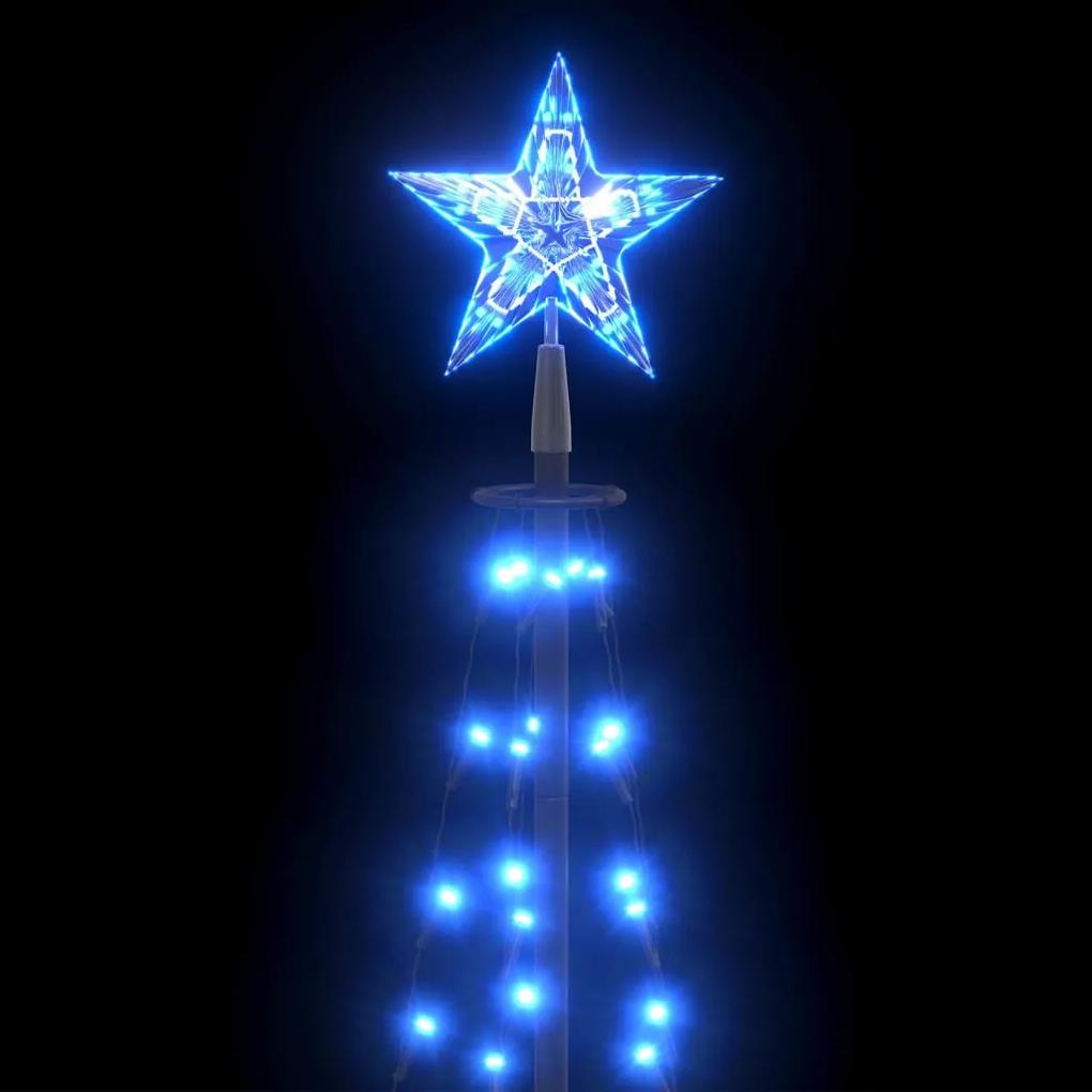 Brad de Craciun conic, 84 LED-uri, albastru, 50x150 cm 1, Albastru, 50 x 150 cm