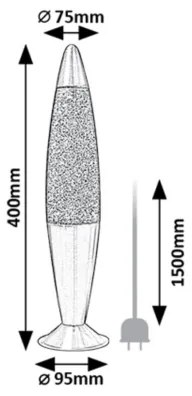 Lampă LED cu lavă Rabalux 76113 GLITTER 2 LED/25W/230V