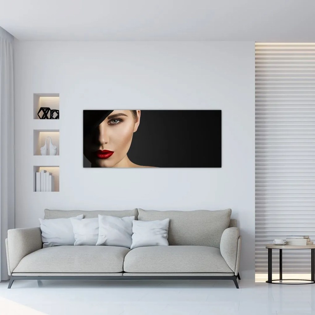 Tablou - Portretul femeii cu pălărie (120x50 cm)