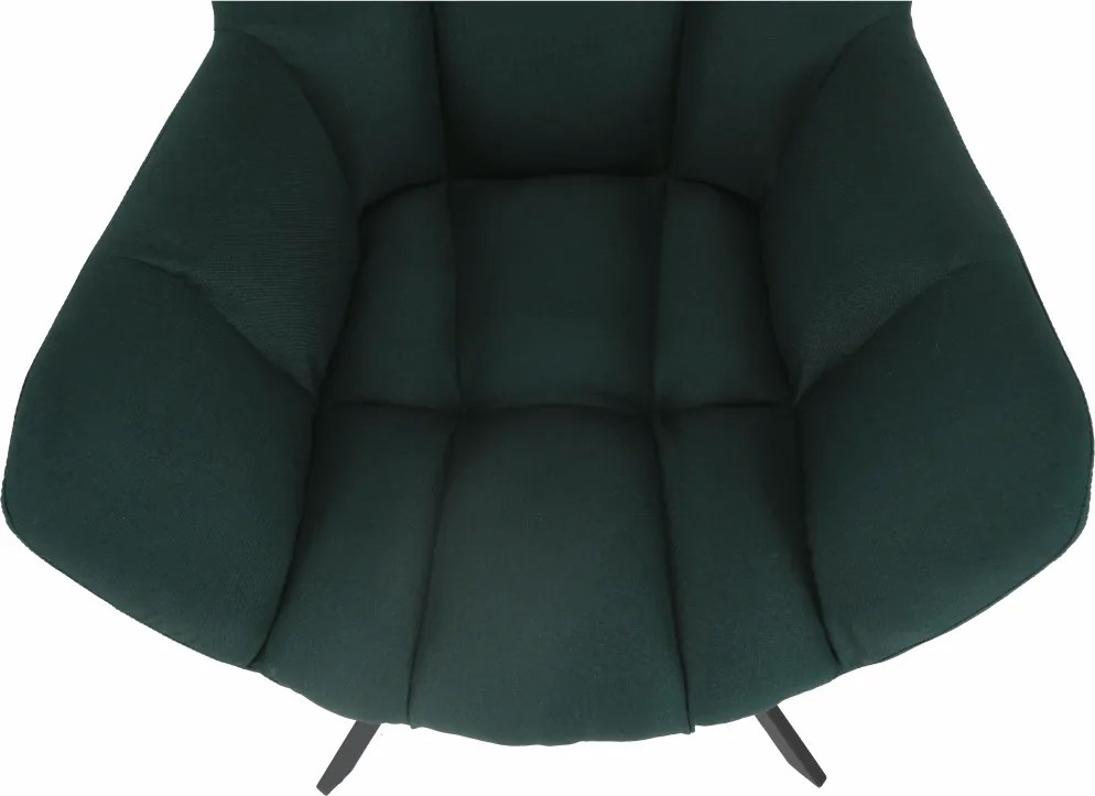 Scaun de design, ţesătură verde, KOMODO