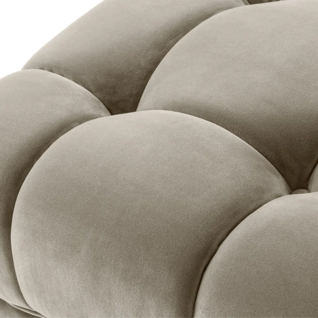 Taburete elegant design LUX Sienna, catifea greige 113199 HZ
