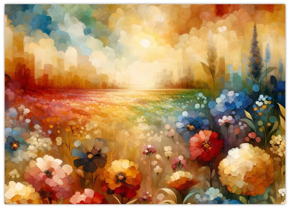 Tablou - Pajiște colorată (70x50 cm)