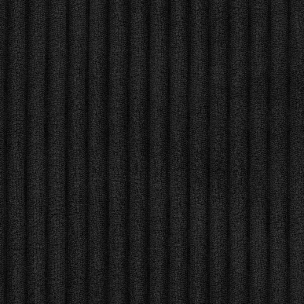 Canapea neagră cu tapițerie din catifea reiată 310 cm Vanessa – Ropez