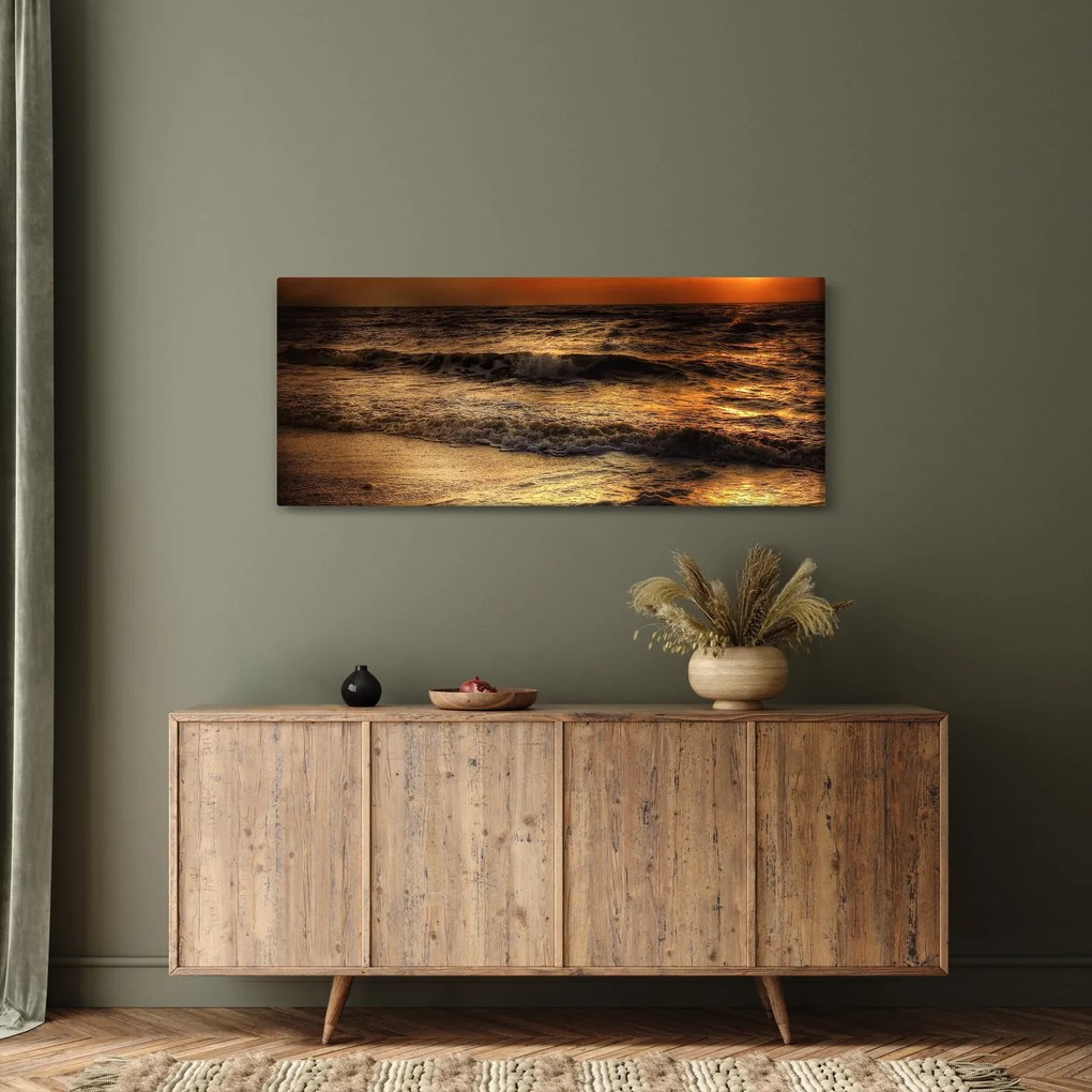 Tablou - Valuri la mal (120x50 cm)