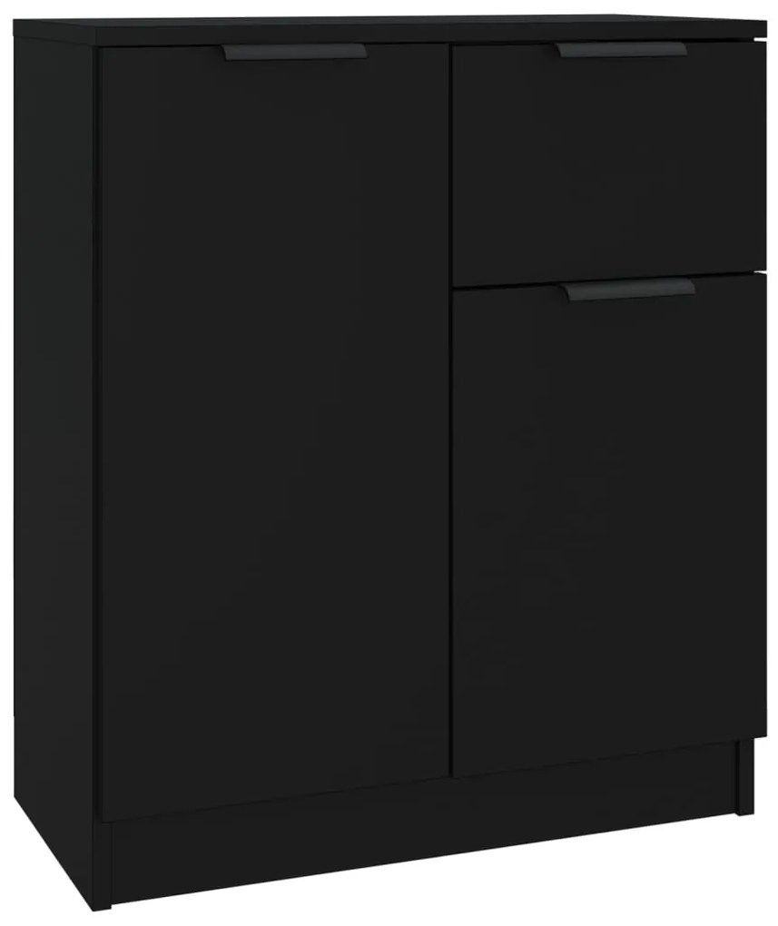 811107 vidaXL Servantă, negru, 60x30x70 cm, lemn prelucrat