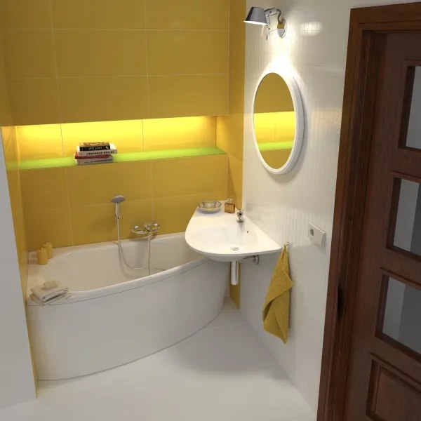 Ravak CQ01000000 - Cadă de colț AVOCADO 160x75 cm, acrilică, albă