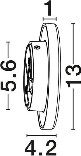 Aplica lumina ambientala pentru fatade IP65 ELLUX alb 13cm
