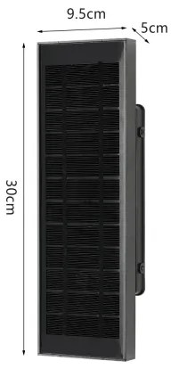 Brilagi - Aplică solară de perete SUN, LED 2,5W, 230V, 30 cm, 2000 mAh, IP44