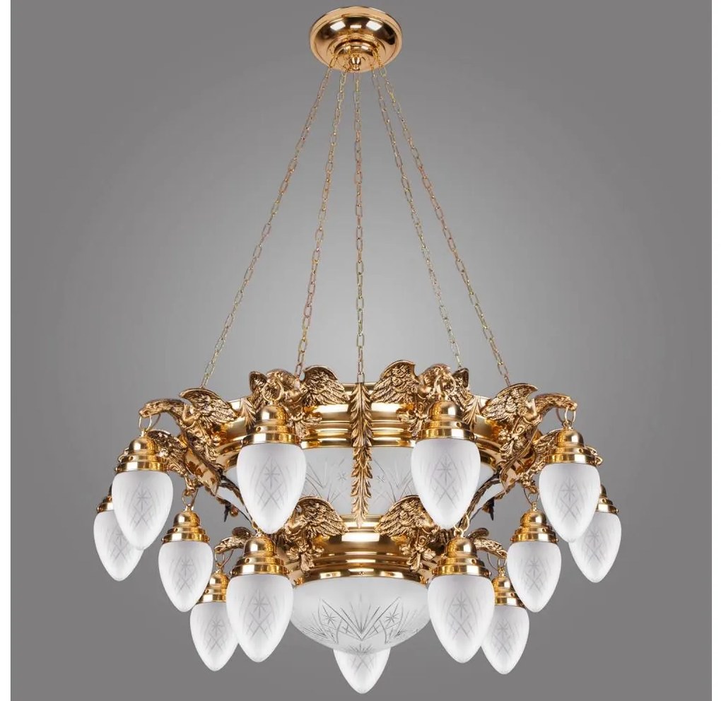 Kemar OW150 - Candelabru OURO EAGLE 15xE27/60W + 6xE27/100W, 230V