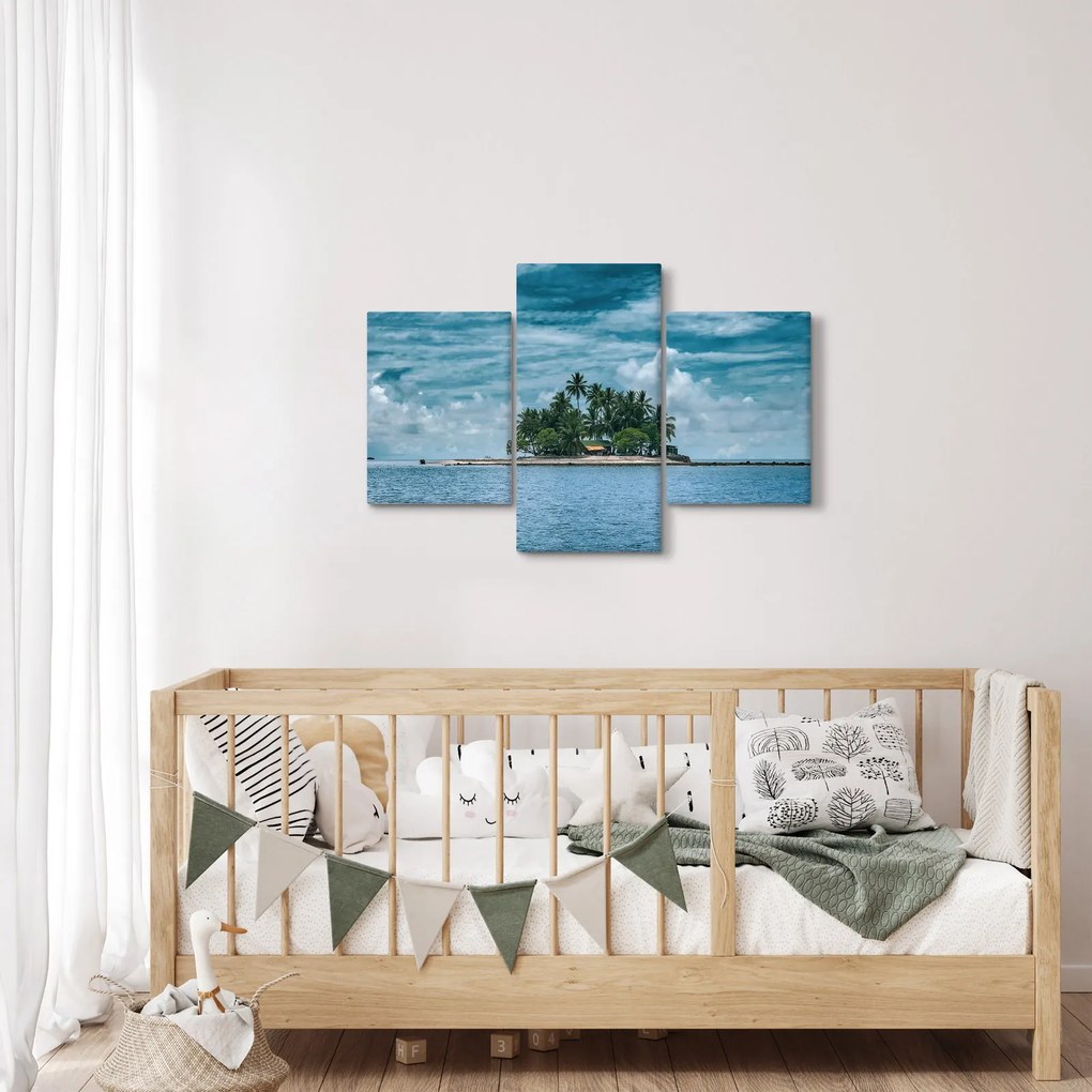 Tablou insula în mare (90x60 cm)