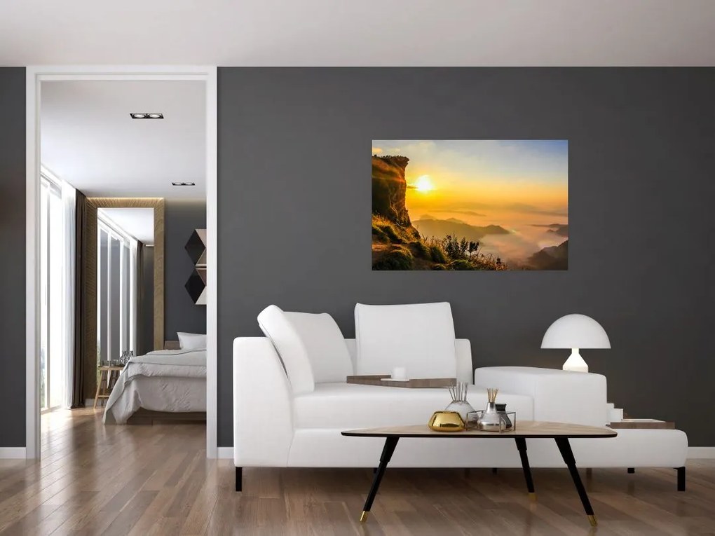 Tablou - Ceața de dimineață în vale (90x60 cm)