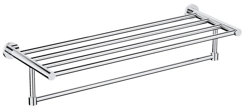 Suport de perete pentru prosoape cu raft OMNIRES MP60920CR MODERN PROJECT crom lucios