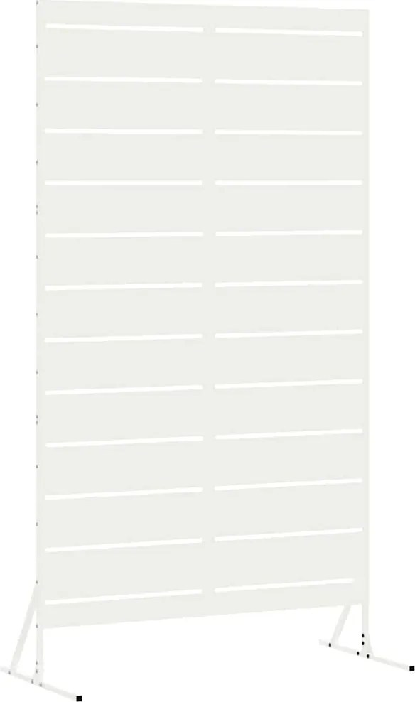 vidaXL Ecran de intimitate Alb 100 x 50 x 180 cm Oțel