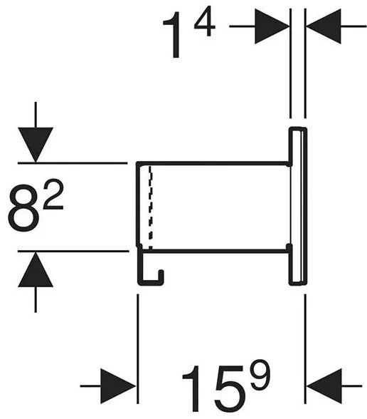 Etajera de perete, Geberit, Acanto, gri-nisip