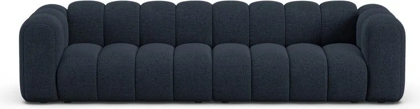 Canapea albastru-închis cu tapițerie din chenille 290 cm Lupine – Micadoni