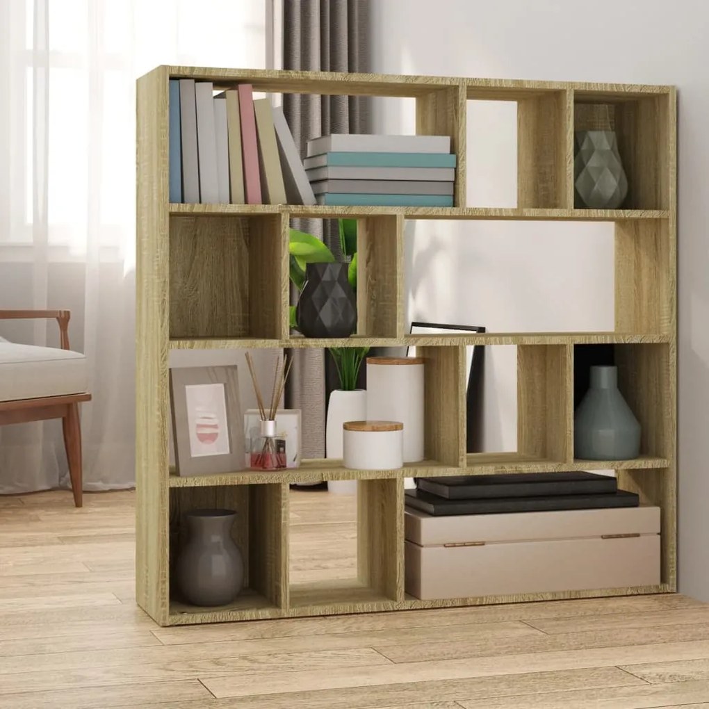 Biblioteca Separator camera, stejar sonoma, 105x24x102 cm Stejar sonoma, 1