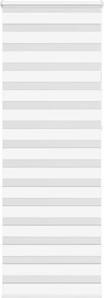 vidaXL Jaluzea tip zebra alb lățime țesătură 85,9 cm poliester