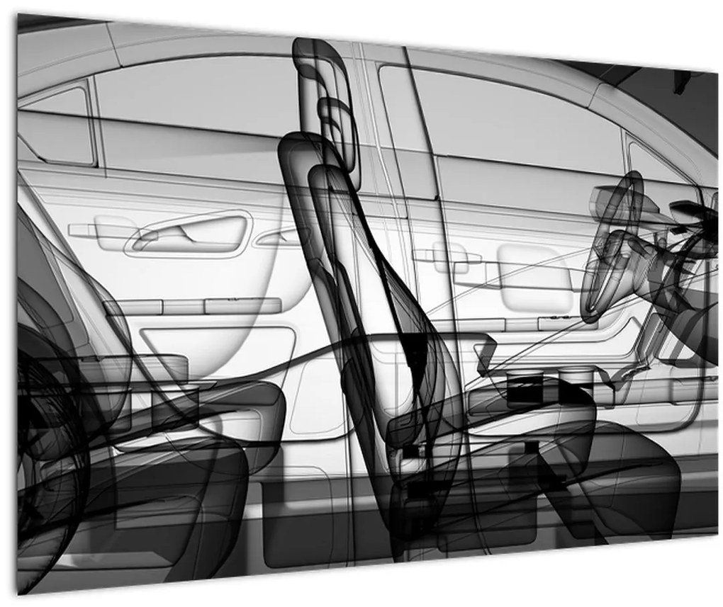 Tablou - 3D model mașina (90x60 cm)