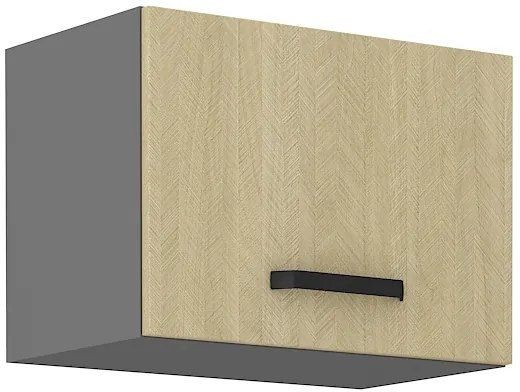 Dulap superior de bucătărie Scarmi 50 GU-36 1F (Antracit + Herringbone scandi). 1049755