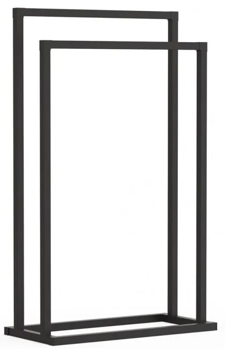 Suport prosoape AWD Horward, metal, negru, 45.50 cm x 76.00 cm x 21.50 cm, 1.1 kg