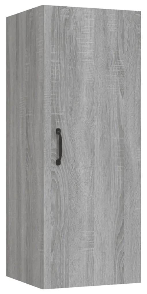 Dulap perete suspendat gri sonoma 34,5x34x90 cm lemn compozit 1, sonoma gri