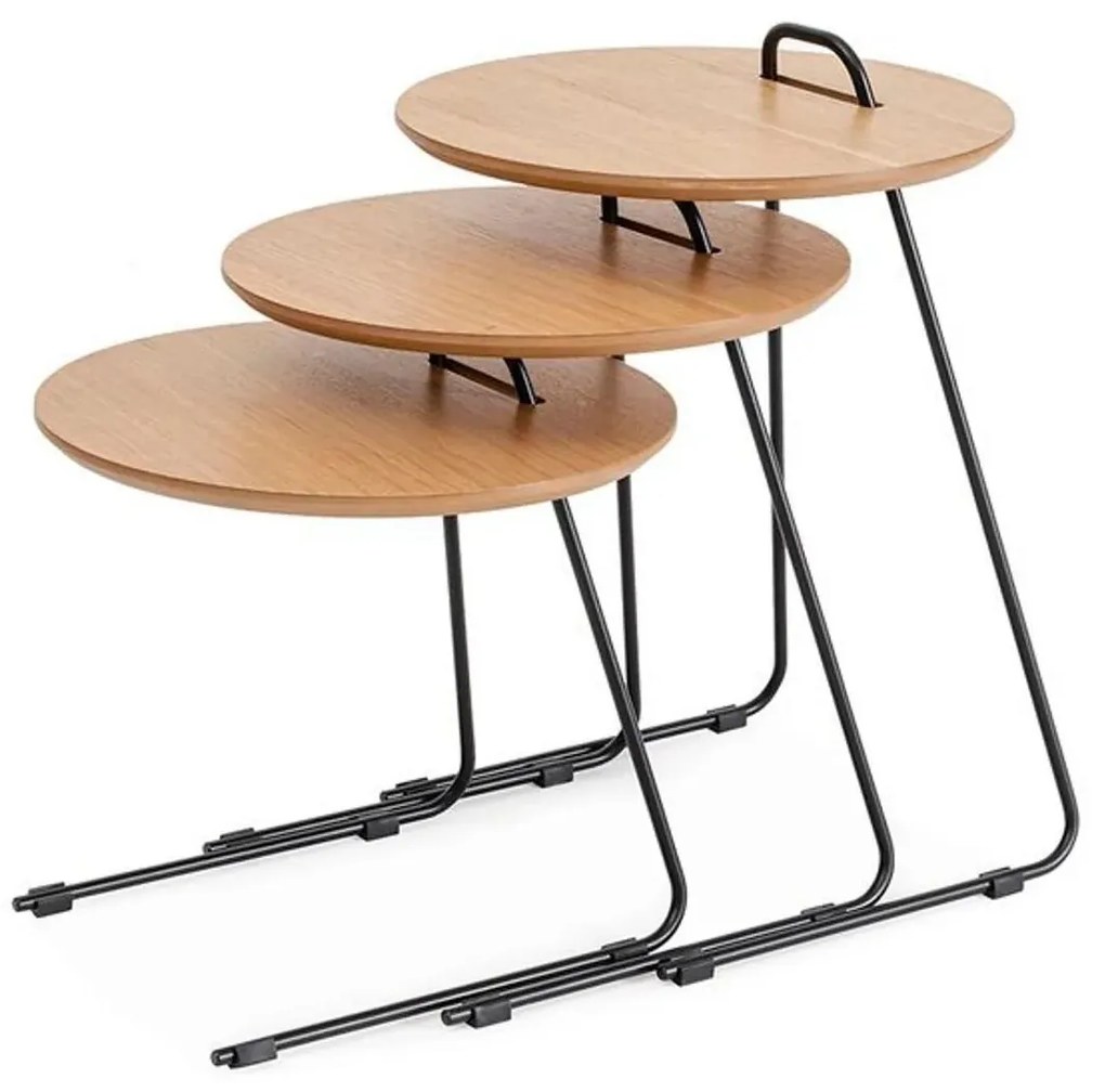 Set de 3 noptiere Paniki (natural). 1094357