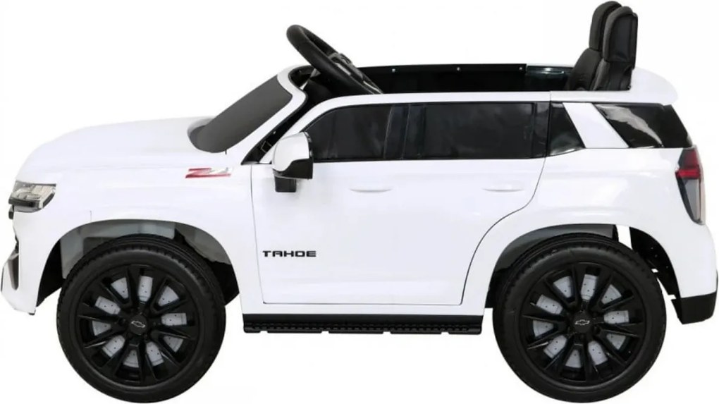 Masinuta Electrica cu acumulator pentru copii NOVOKIDS™ Chevrolet Tahoe SUV, Roti din Cauciuc EVA, Max 25 kg , Usi cu deschidere , 3 Viteze, Lungime