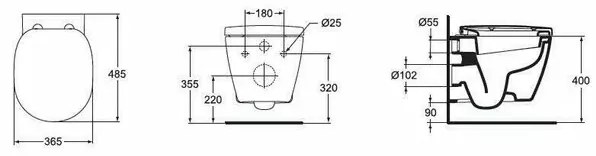 Vas wc suspendat Ideal Standard Connect Space