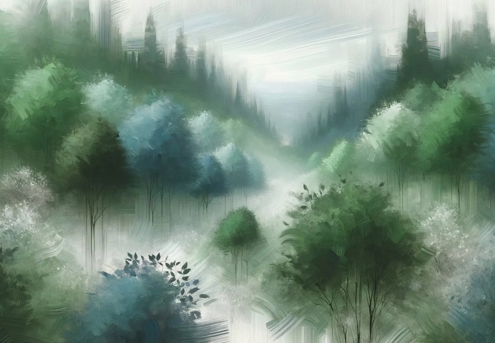 Fototapet - Pădure pictată (147x102 cm)
