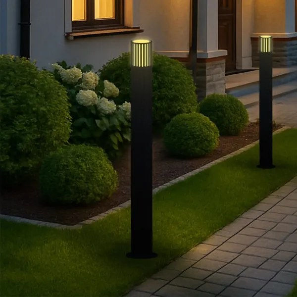 Lampă de exterior KUUSAMO 1xE27/20W/230V 74 cm IP54 graphite