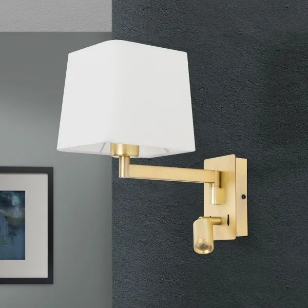 Orion WA 2-1469/1- Lampă LED de perete CARLTON 1xE27/40W/230V + LED/3W alb/auriu