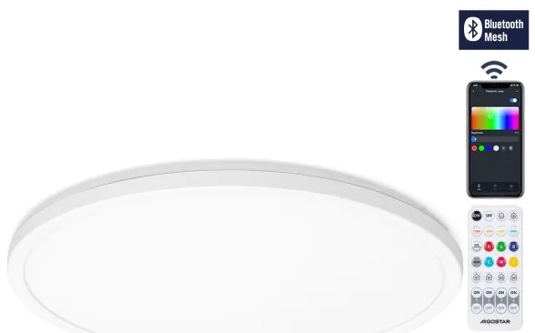 Plafonieră LED RGBW dimabilă Aigostar LED/36W/230V 3000-6500K alb + telecomandă
