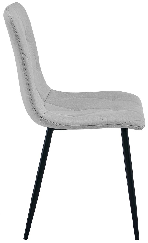 Scaun de dining LIBRA gri deschis cu picioare negre