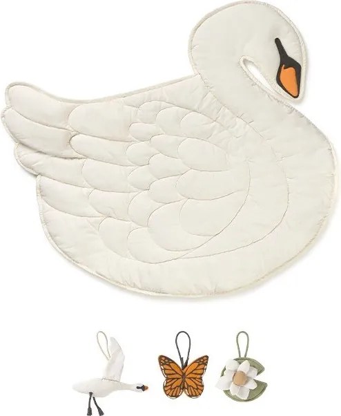 Saltea de joacă pentru copii crem 100x110 cm Swan – Lorena Canals