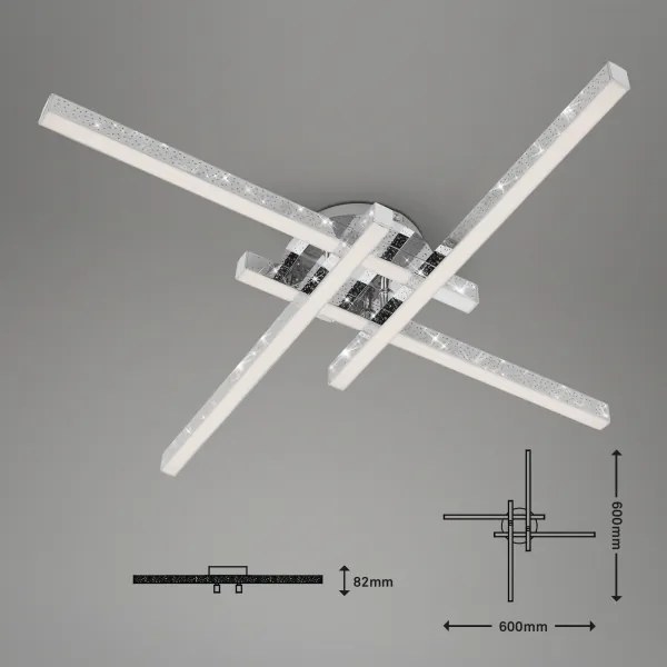 Lustră LED aplicată REY 4xLED/5W/230V crom lucios Brilo