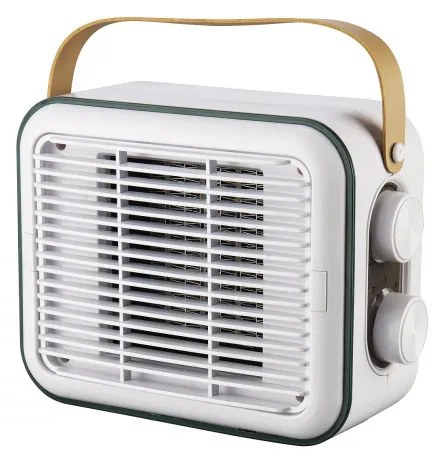 Aeroterma ELITE EFHR-1383 Retro, 1500W, 15 m², Incalzitor PTC, 3 trepte, Siguranta la rasturnare, Alb/Mustar