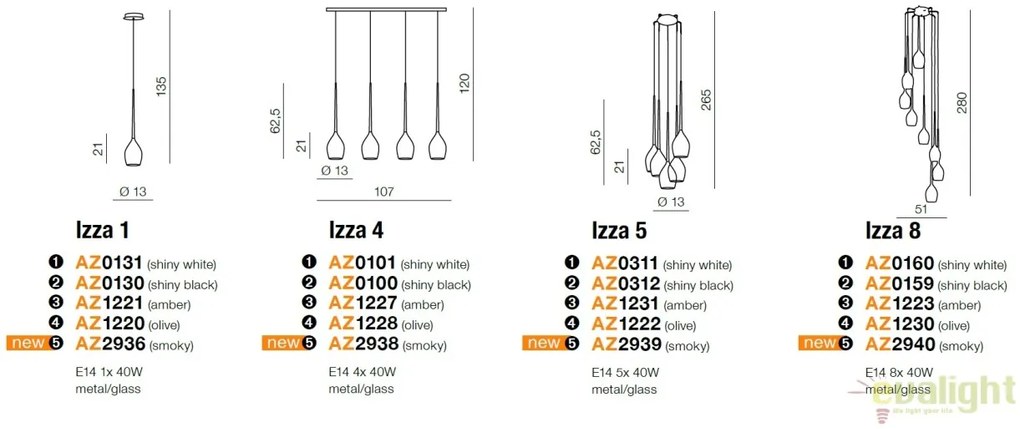 Pendul modern Izza 1 Black