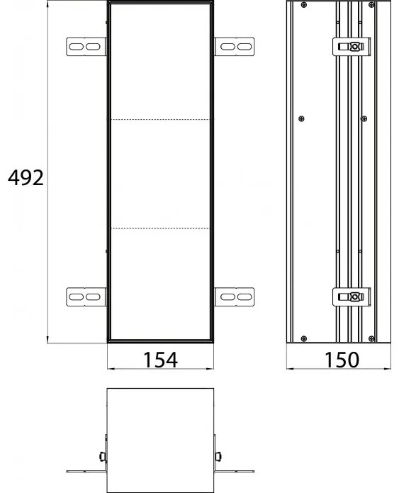 Dulap baie incastrat faiantabil, Emco Asis Plus, modul pentru accesorii WC, 975611004