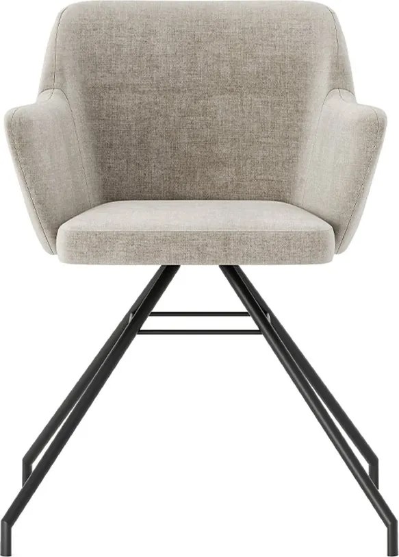 Fotoliu lemn masiv rotativ Spinner tapițat, 64 × 54 × 86 cm