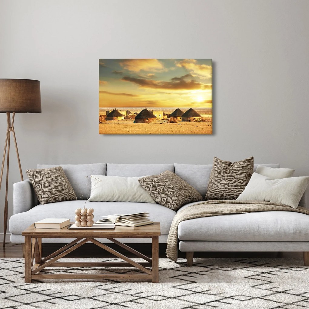 Tablou - Colibe în deșert (90x60 cm)