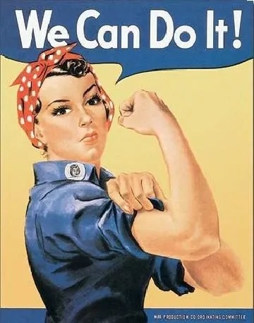 Placă metalică ROSIE THE RIVETOR - we can do it